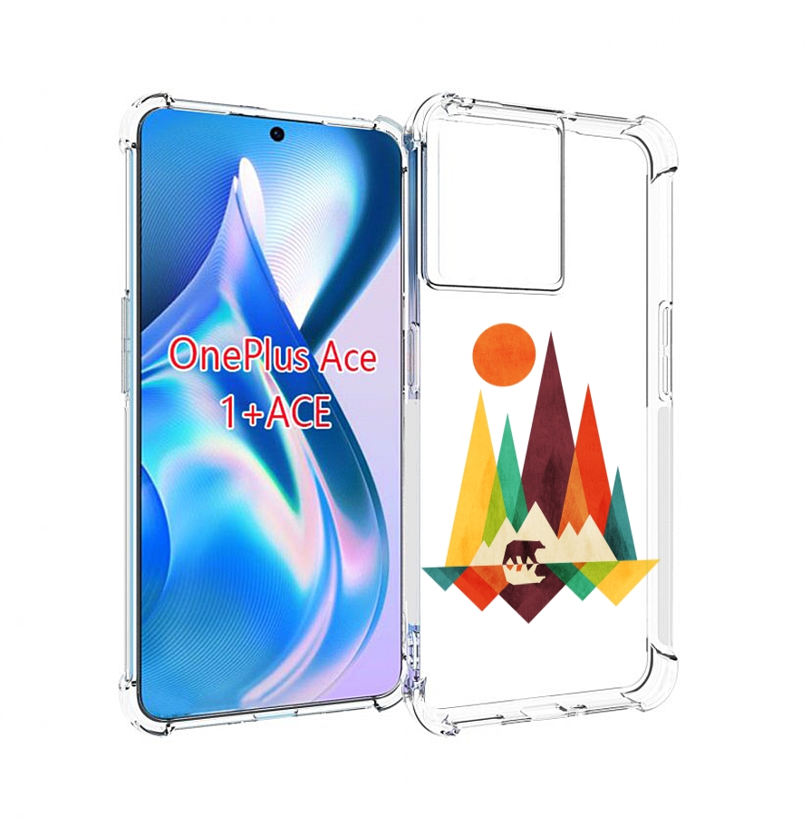 

Чехол MyPads нарисованные горы с медведем для OnePlus Ace, Прозрачный, Tocco