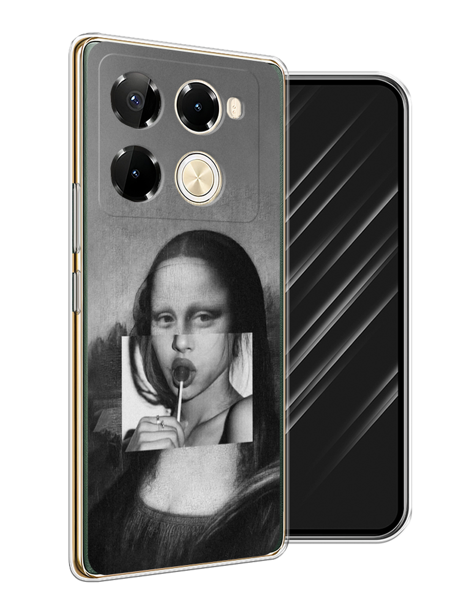 

Чехол Awog на Infinix Note 40 Pro 5G/Note 40 Pro Plus "Mona Lisa sucking lollipop", Серый, 3106050-1