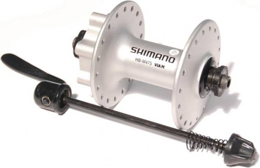 Втулка передняя Shimano M475, 32 отверстия, QR, серебро EHBM475BS5