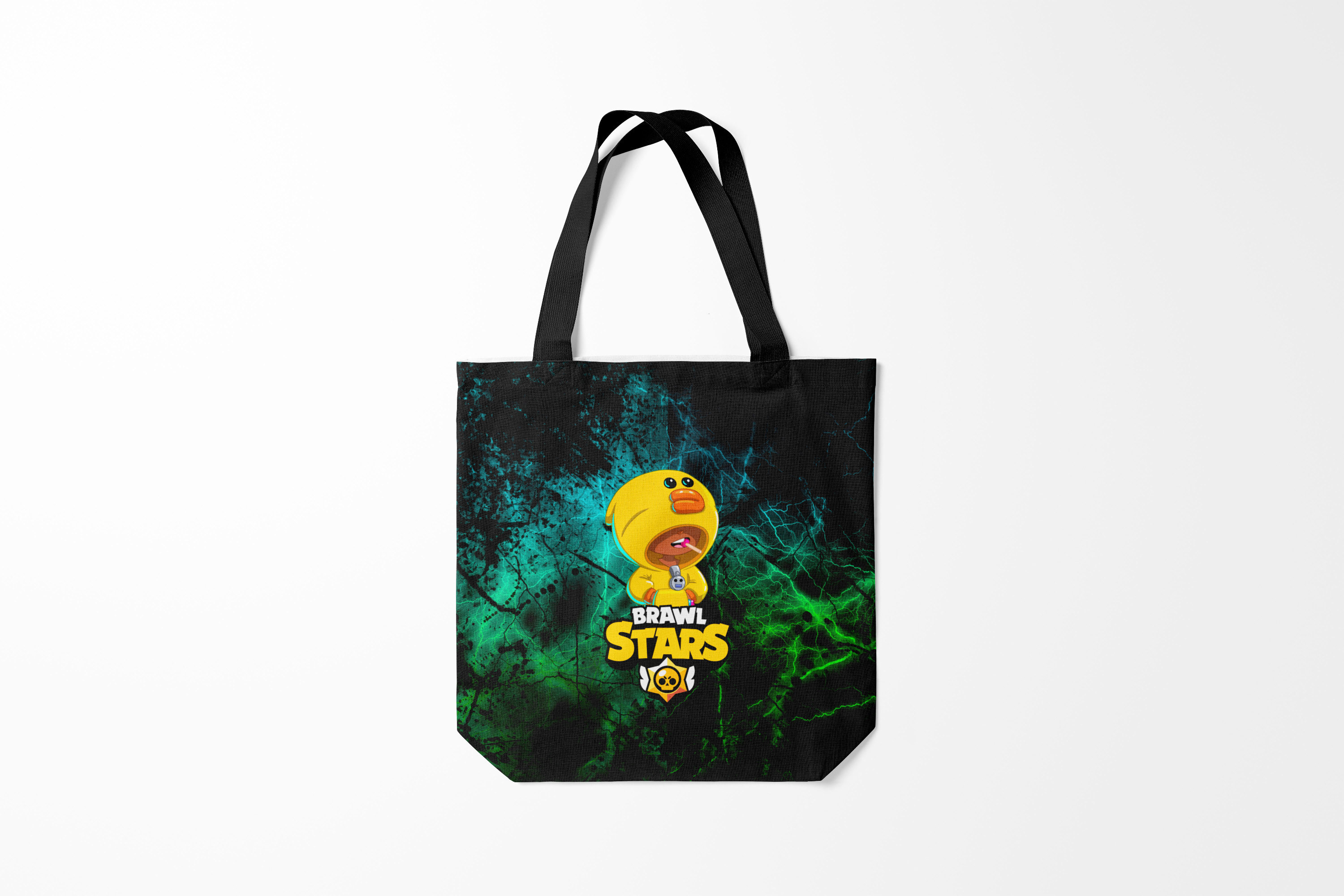 

Сумка шoппер унисекс Burnettie Brawl Stars Leon Selly, черный, Brawl Stars Leon Selly