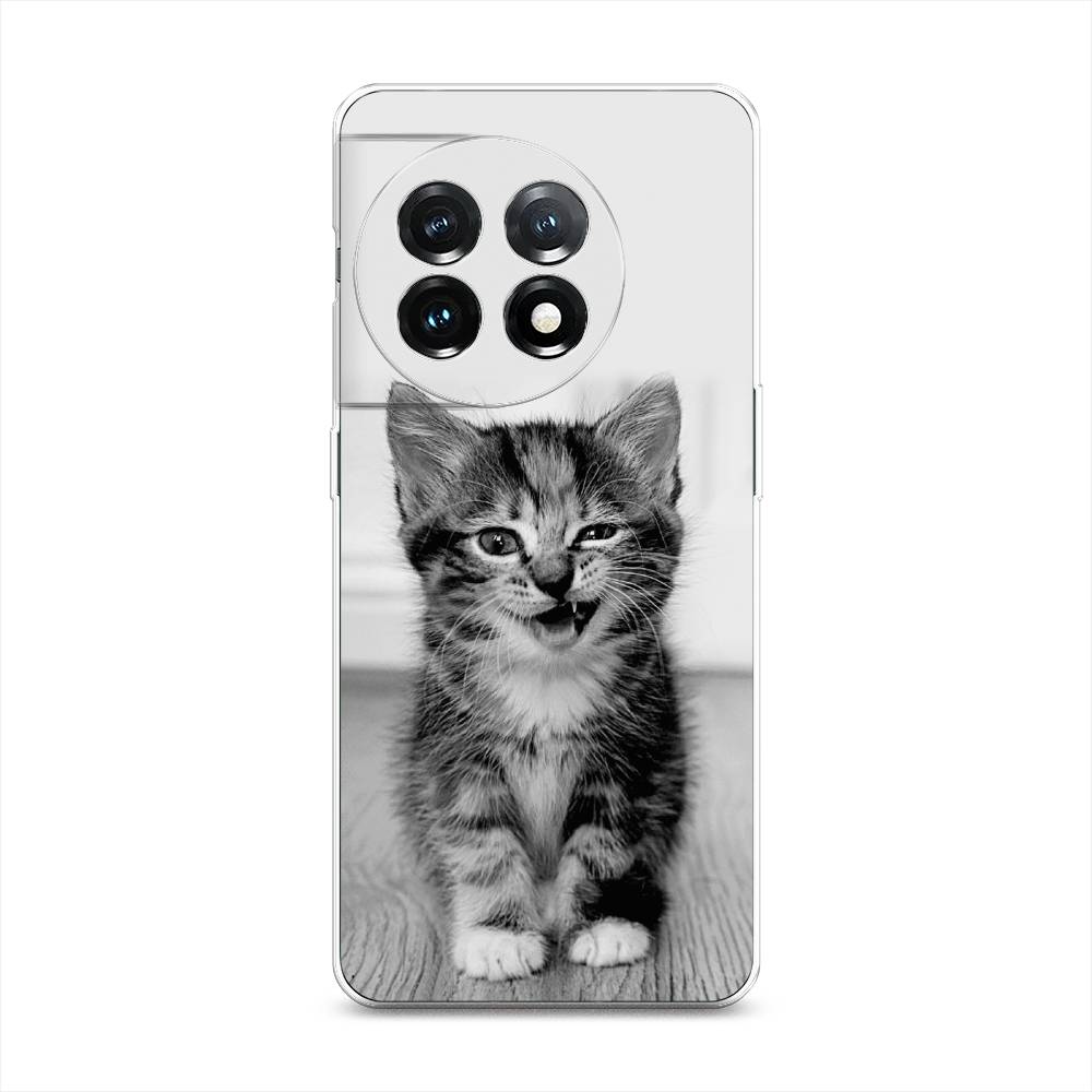 

Чехол Awog на OnePlus 11 "Подмигивающий котенок", Черный;серый, 153650-1