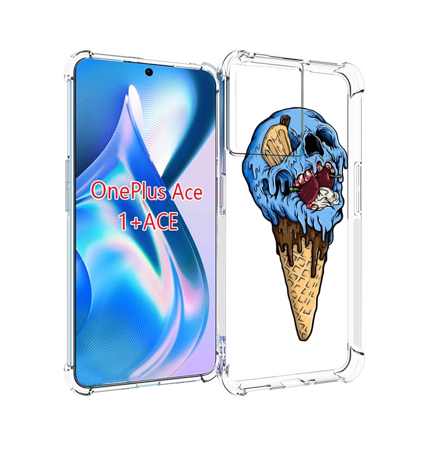 

Чехол MyPads мороженное череп для OnePlus Ace, Прозрачный, Tocco