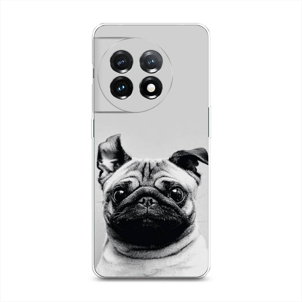 

Чехол Awog на OnePlus 11 "Ушастый мопс", Серый, 153650-1