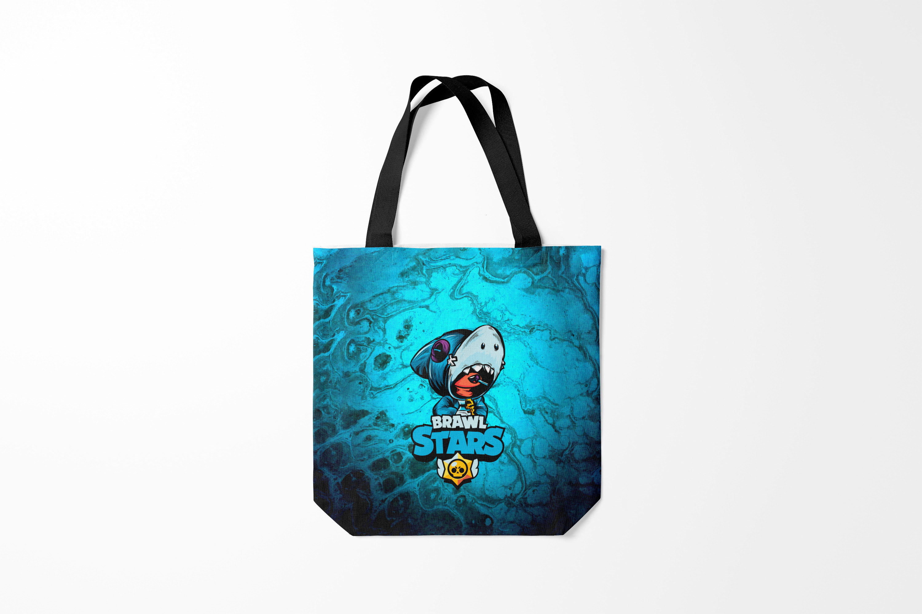 

Сумка шoппер унисекс Burnettie Brawl Stars LEON SHARK, бирюзовый, Brawl Stars LEON SHARK