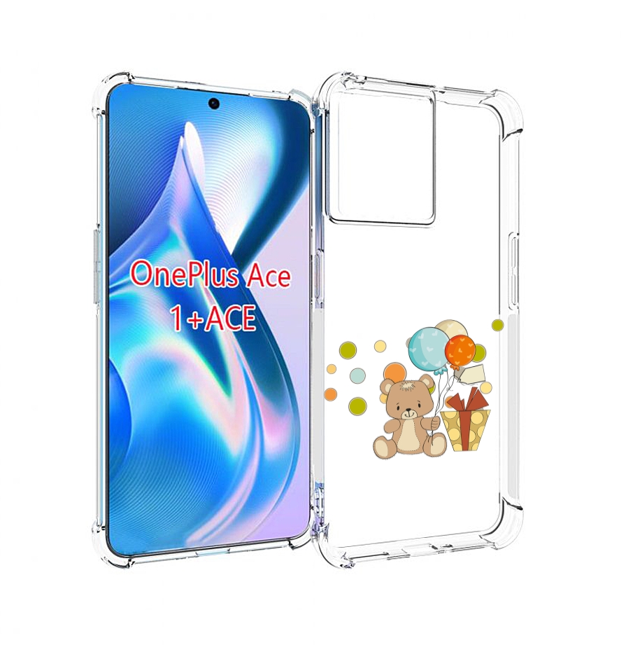 

Чехол MyPads медвеженок с подарком для OnePlus Ace, Прозрачный, Tocco