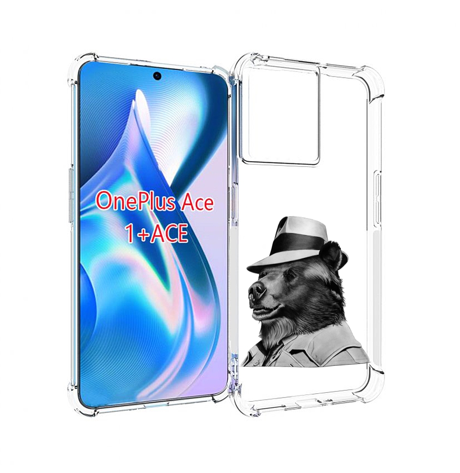 Чехол MyPads медведь в шляпе для OnePlus Ace