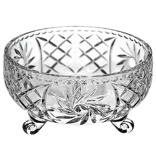фото Салатник 25 см на 3-х ножках crystal bohemia "pinwheel" 104548