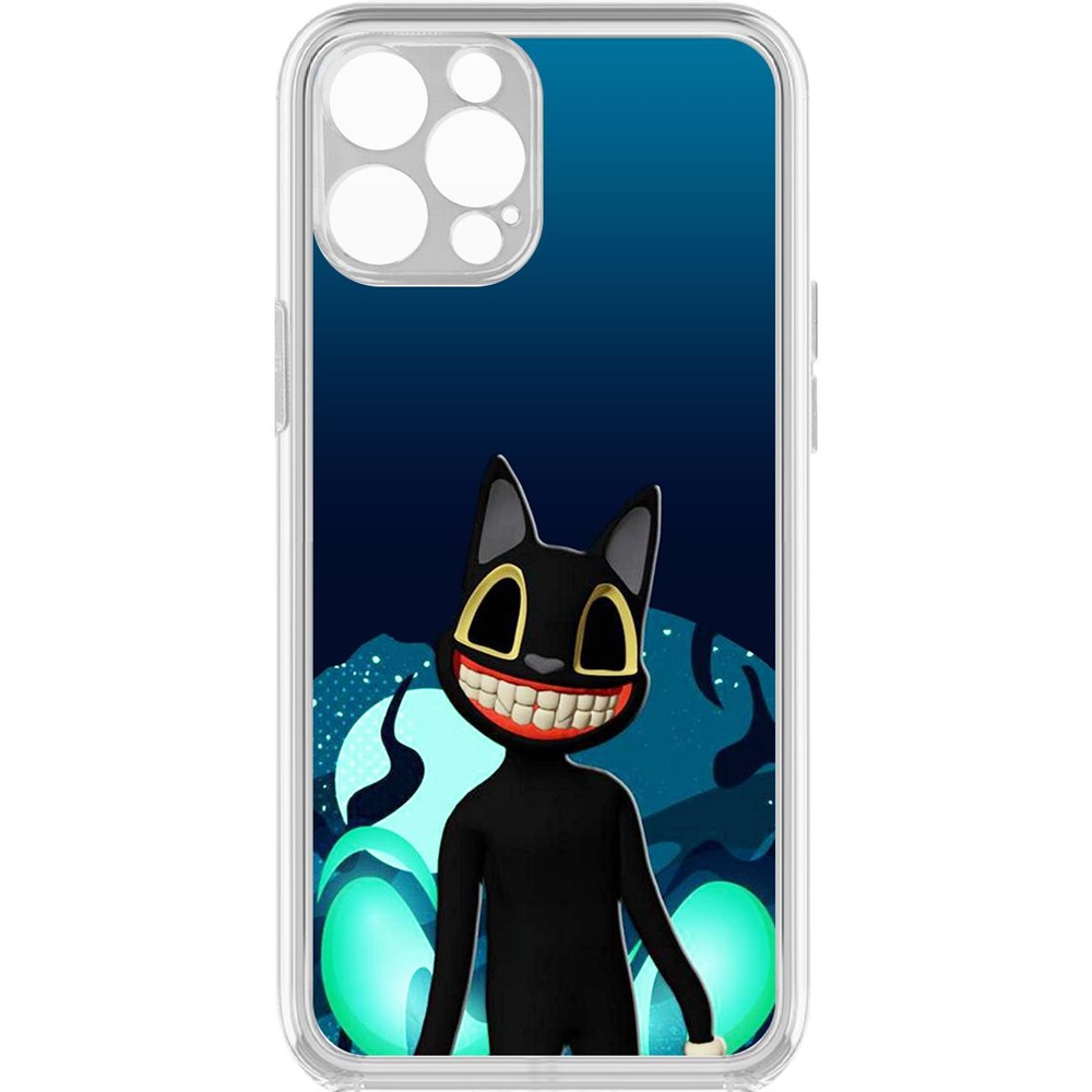 

Чехол-накладка Хаги Ваги - Картун Кэт для iPhone 12 Pro с защитой камеры, Прозрачный