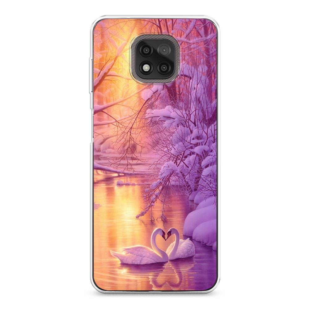 

Чехол на Motorola Moto G Power 2021 "Зима 1", Фиолетовый;желтый, 242750-2