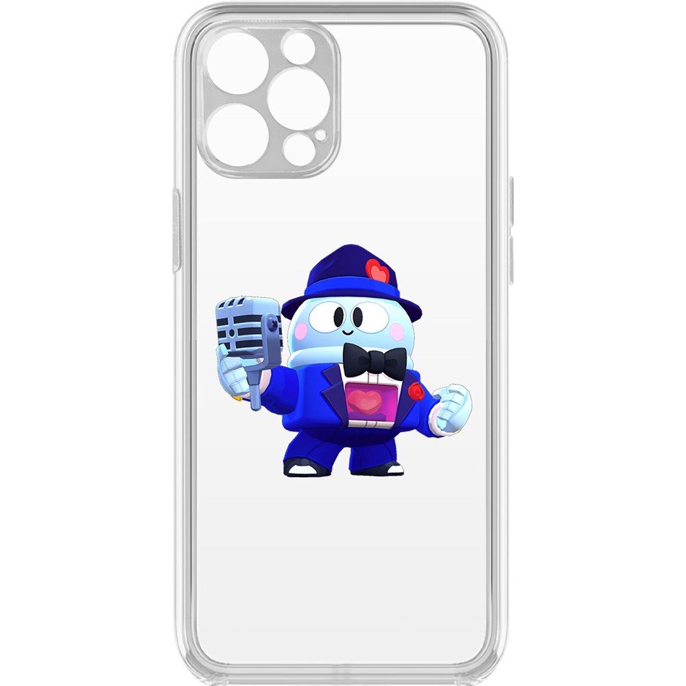 

Чехол-накладка Brawl Stars-Стильный Лу для iPhone 12 Pro с защитой камеры, Прозрачный