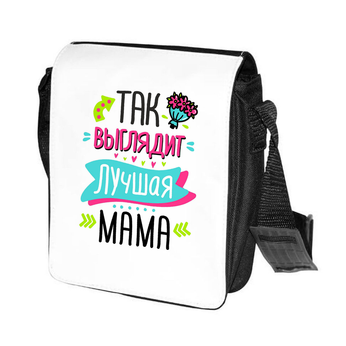 

Сумка женская CoolPodarok CN0113374 черно-белый, Черный;белый, CN0113374