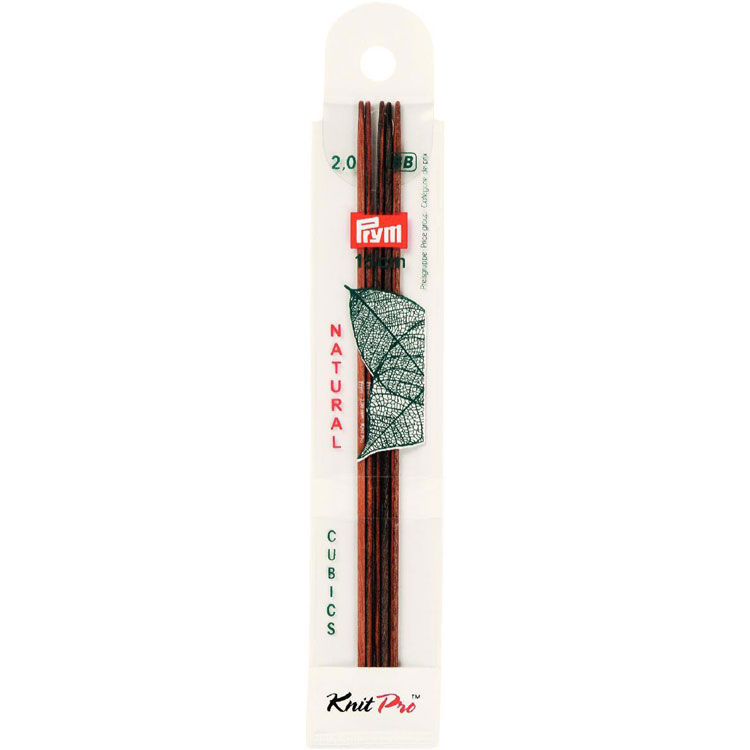 

Спицы для вязания PRYM чулочные CUBICS NATURAL 2мм 15см, 224120, Коричневый, PRYM CUBICS NATURAL
