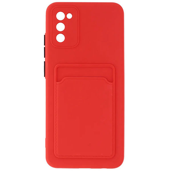 

Силиконовый чехол для Samsung Galaxy A02S Card Holder Красный