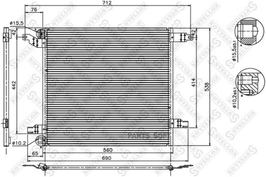10-45221-SX_радиатор кондиционера MB W163 all 00>