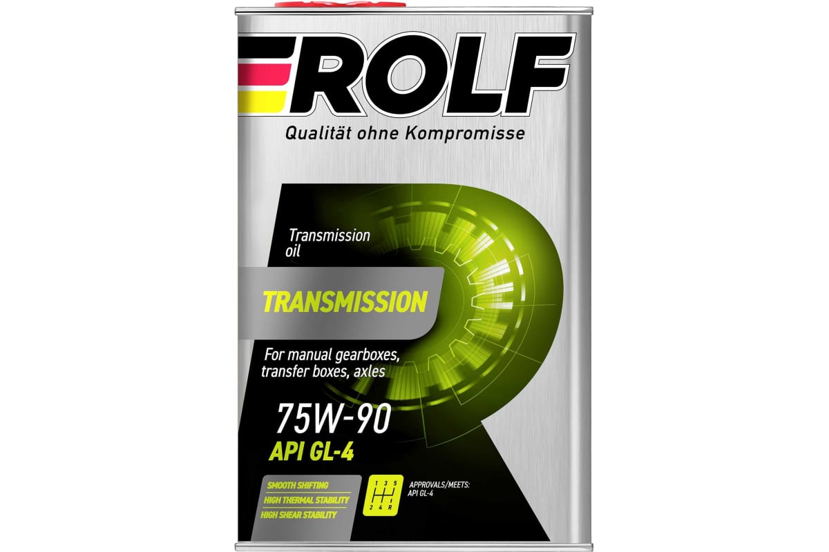 Трансмиссионное масло Rolf Transmission 75W-90, GL-4, полусинтетическое 4 л (металл)