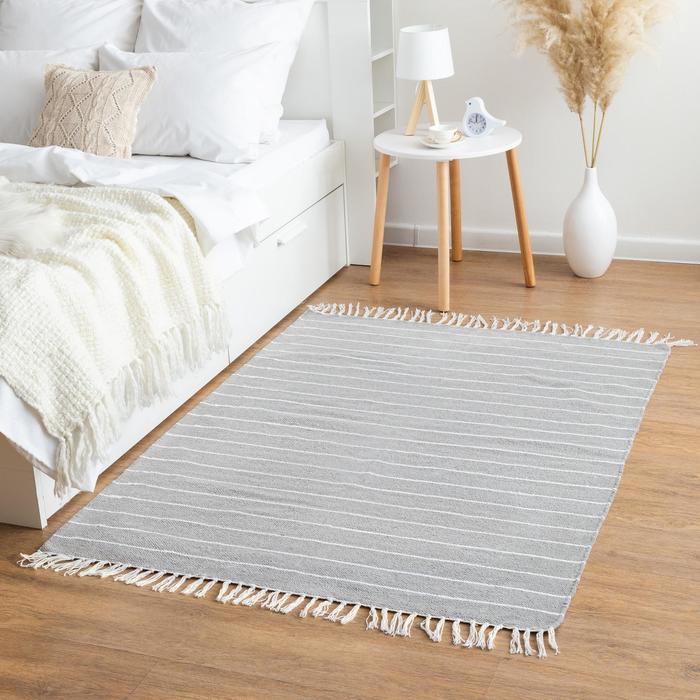 

Ковер Strip Grey 150х190 ± 3 см, 1400 гр/м2, 100% хлопок, Indian cotton