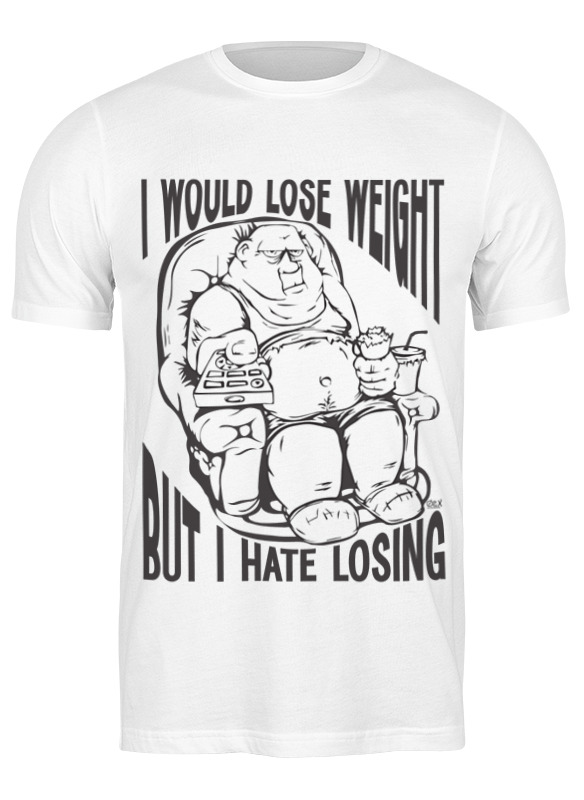 

Футболка мужская Printio I would lose weight, but i hate losing 1631035 белая L, Белый, I would lose weight, but i hate losing 1631035