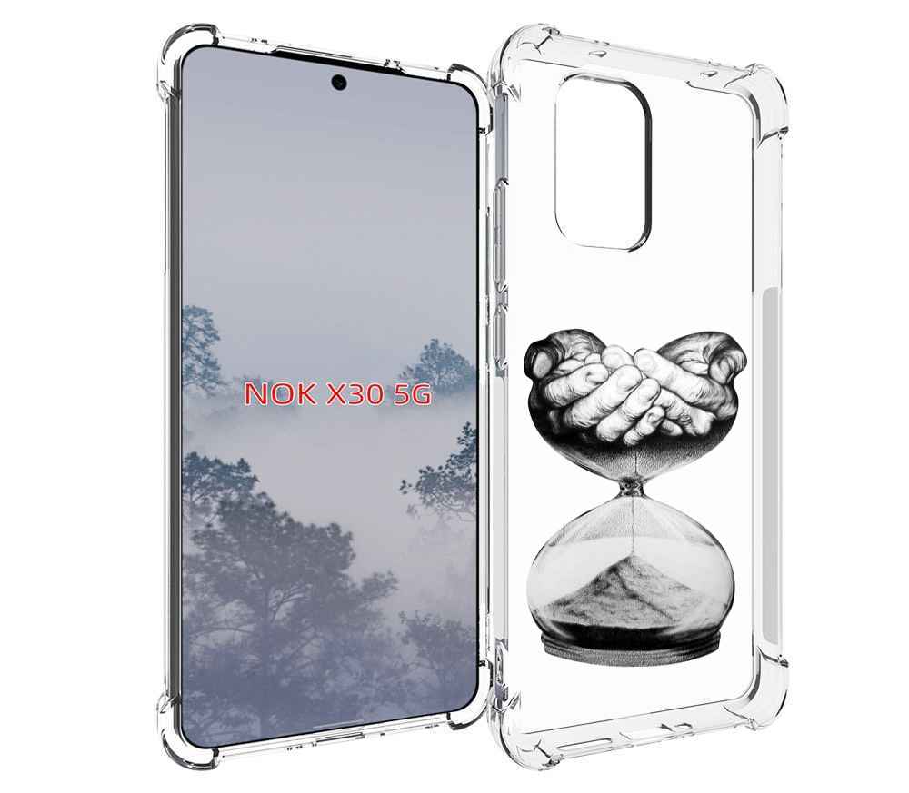 

Чехол MyPads часы жизни черно белый для Nokia X30 5G, Tocco