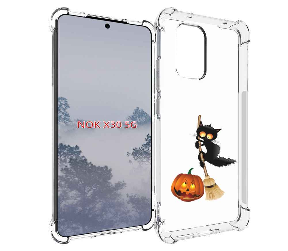 

Чехол MyPads хэлуинский котик для Nokia X30 5G, Tocco