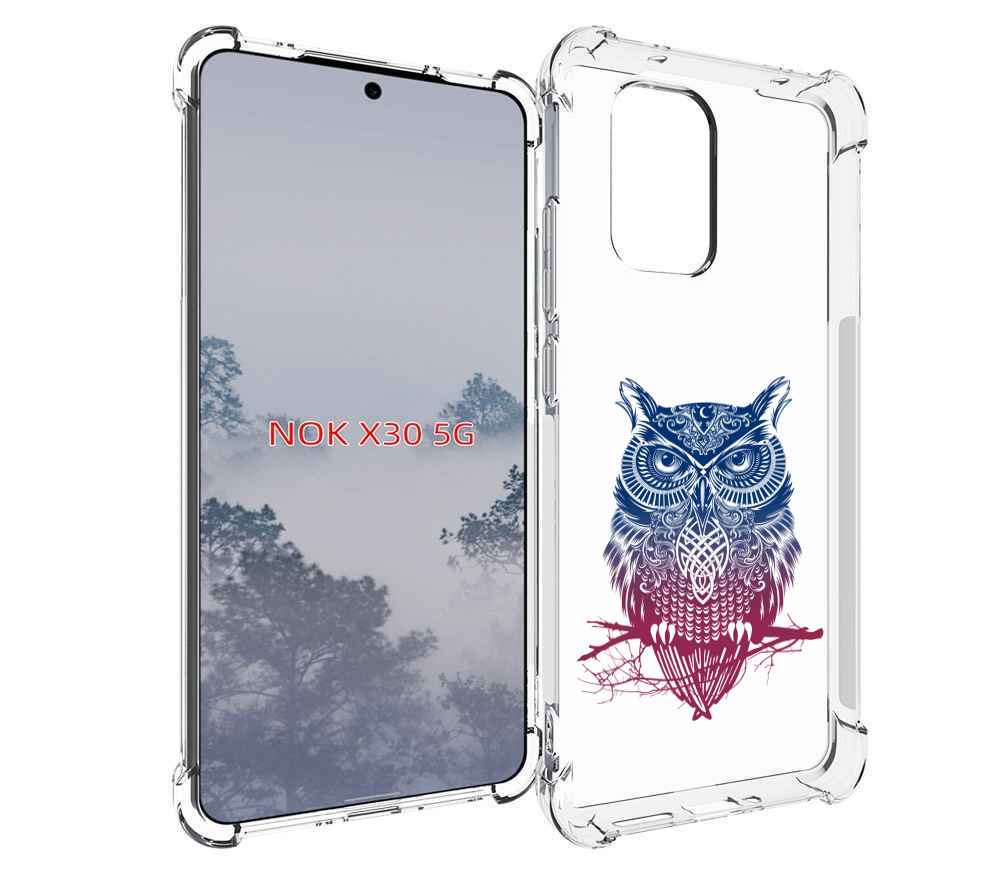 

Чехол MyPads хиппи сова для Nokia X30 5G, Tocco