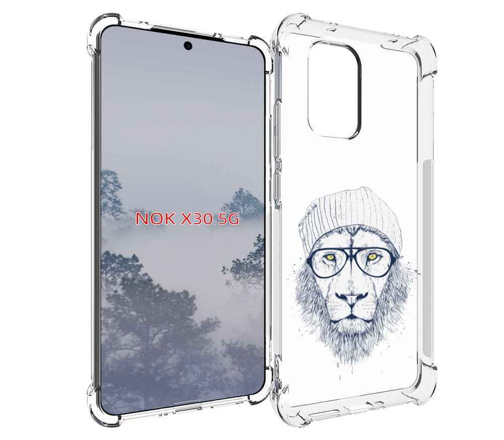 

Чехол MyPads хиппи лев для Nokia X30 5G, Tocco