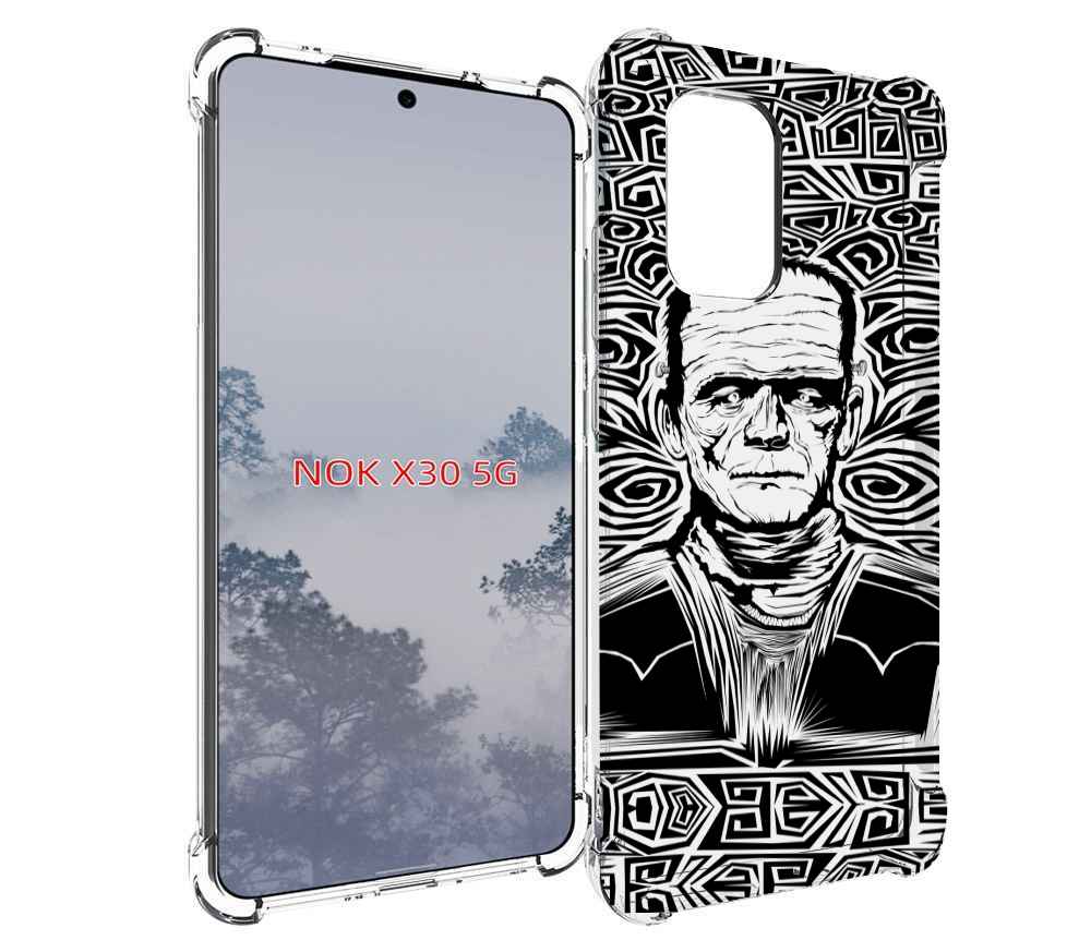 

Чехол MyPads франкенштейн черно белый для Nokia X30 5G, Tocco