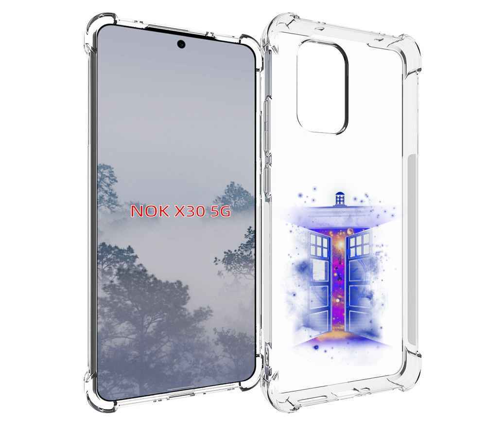 

Чехол MyPads фиолетовый уголок абстракция для Nokia X30 5G, Tocco