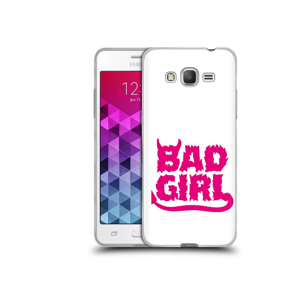 

Чехол MyPads Tocco для Samsung Galaxy Grand Prime плохая девочка, Прозрачный, Tocco
