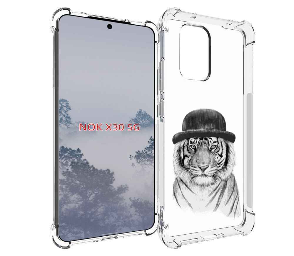 

Чехол MyPads тигр британец для Nokia X30 5G, Tocco