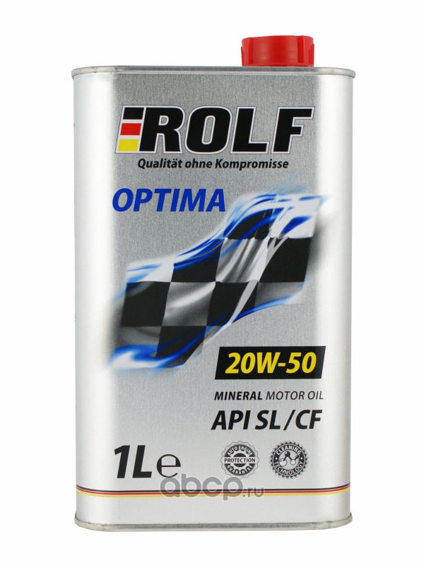 фото Моторное масло rolf optima sae 20w-50, api sl/cf минеральное 1л