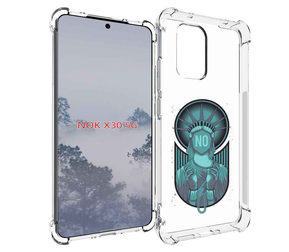 

Чехол MyPads статуя свободы зеленый для Nokia X30 5G, Tocco