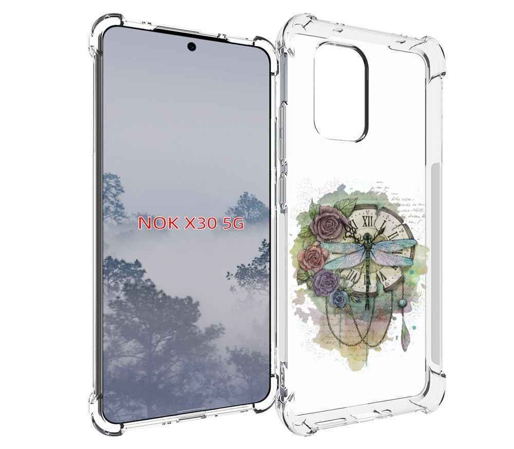 

Чехол MyPads старинные часы в цветах для Nokia X30 5G, Tocco
