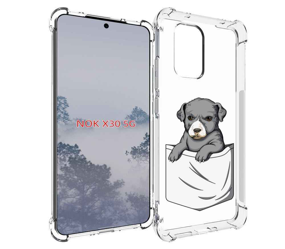 

Чехол MyPads собачка в кармане для Nokia X30 5G, Tocco