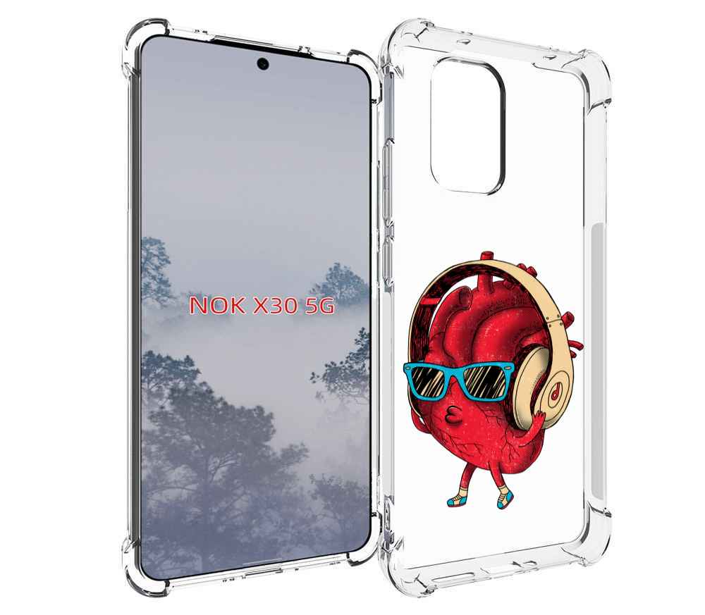 

Чехол MyPads слушай сердце для Nokia X30 5G, Tocco