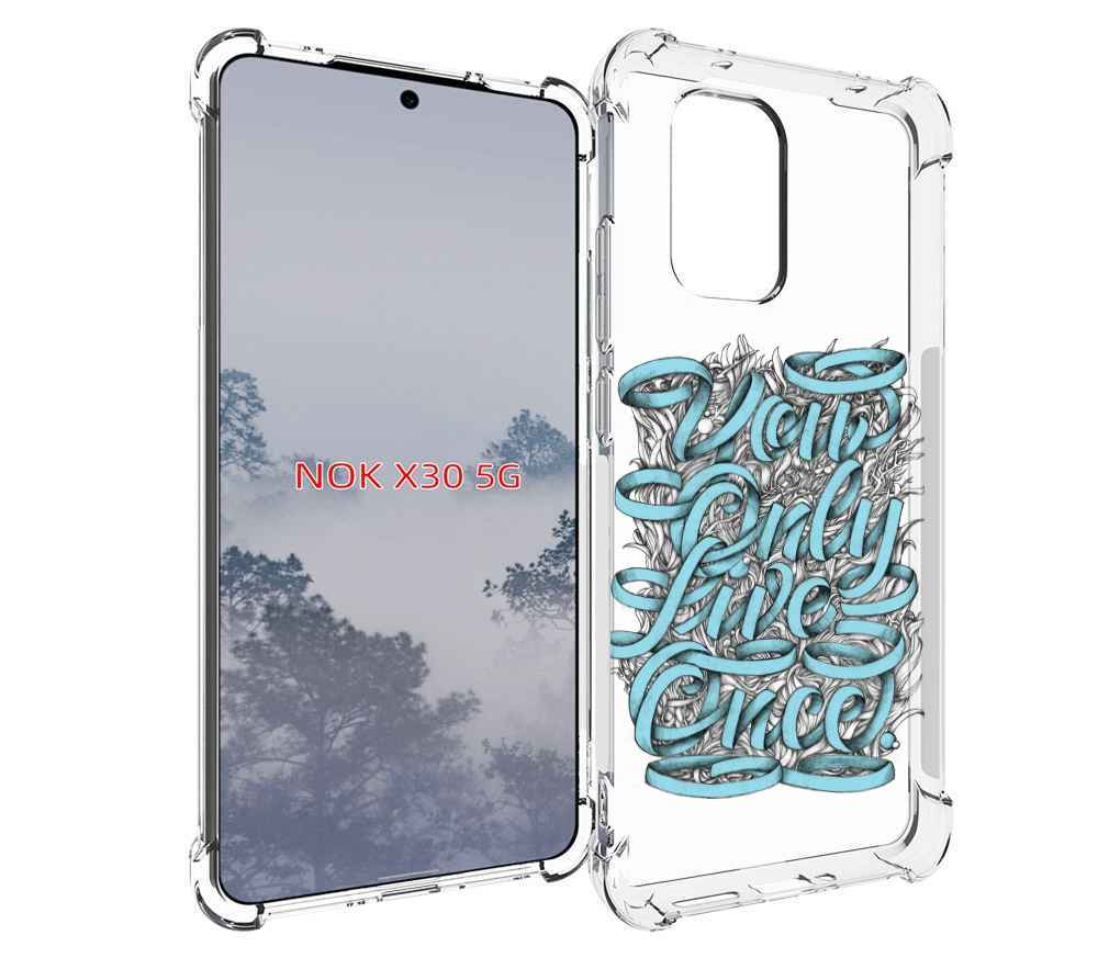 

Чехол MyPads слова из ленты абстракция для Nokia X30 5G, Tocco