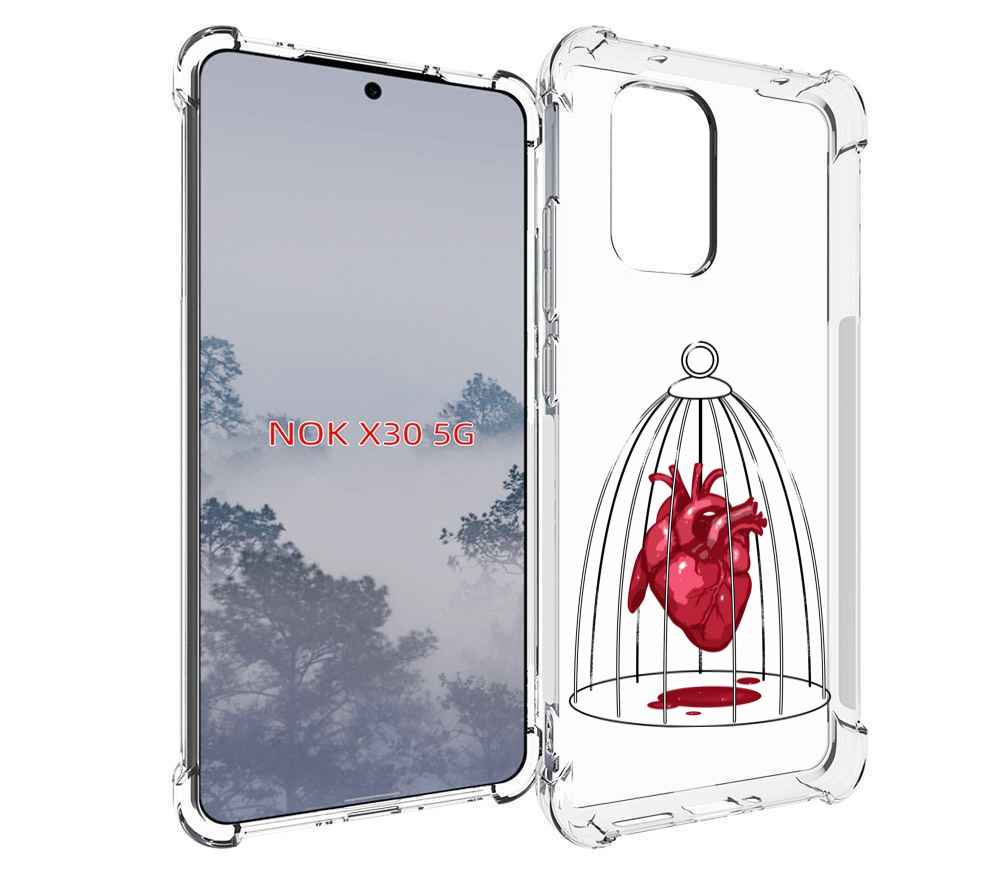 

Чехол MyPads сердце в клетке для Nokia X30 5G, Tocco