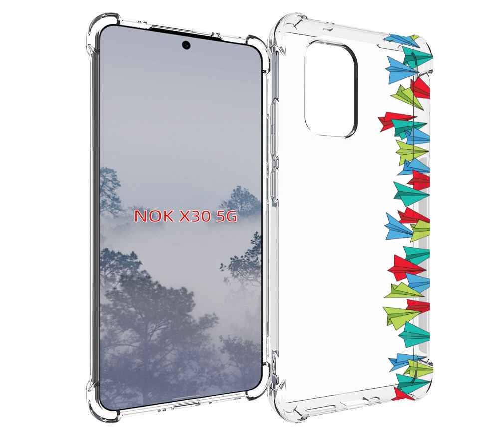 

Чехол MyPads самолетики из листочков для Nokia X30 5G, Tocco