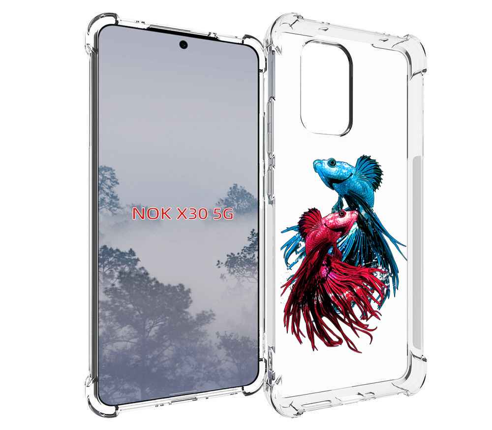 

Чехол MyPads рыбы петушки для Nokia X30 5G, Tocco