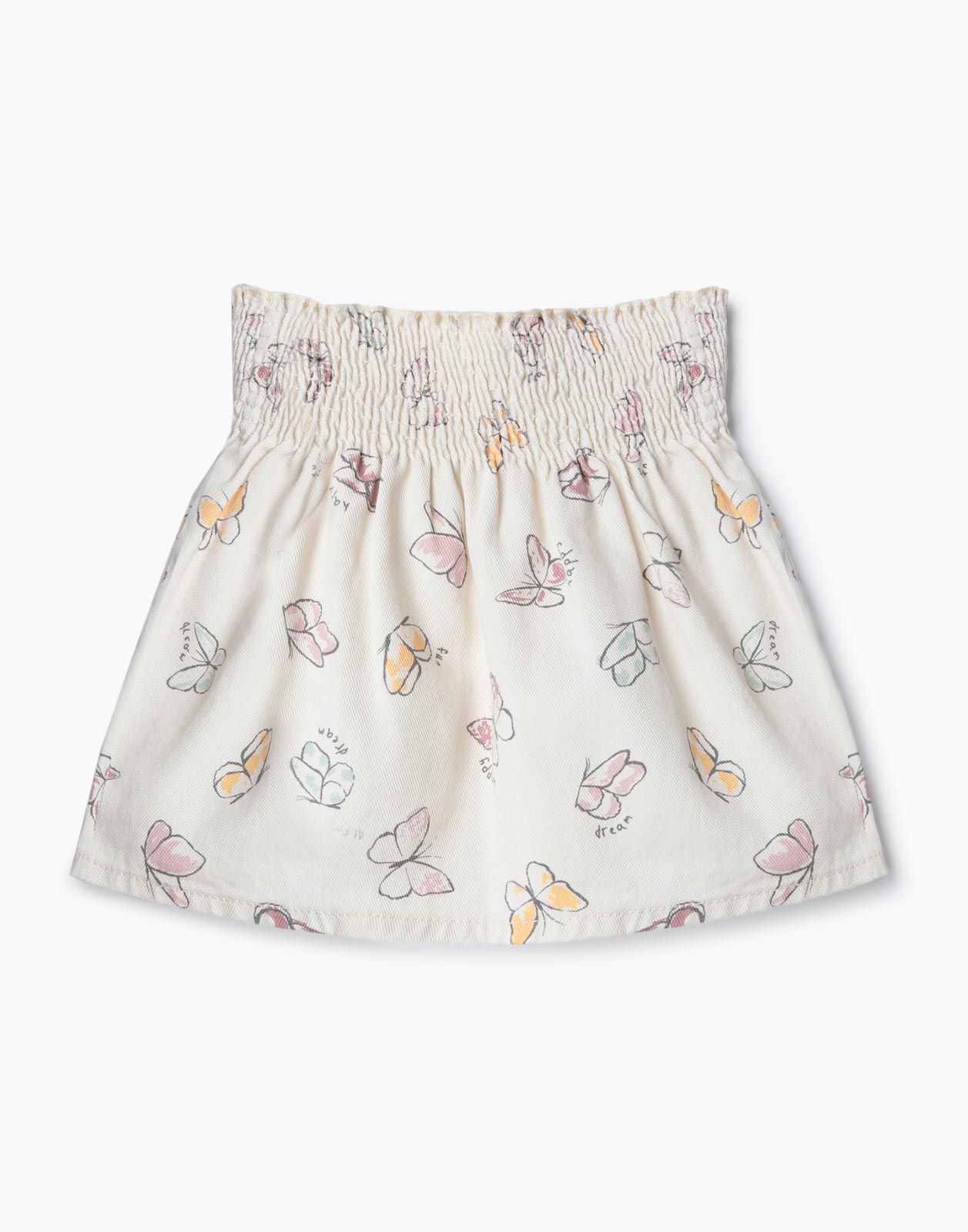 Молочная юбка с бабочками для девочки р.86