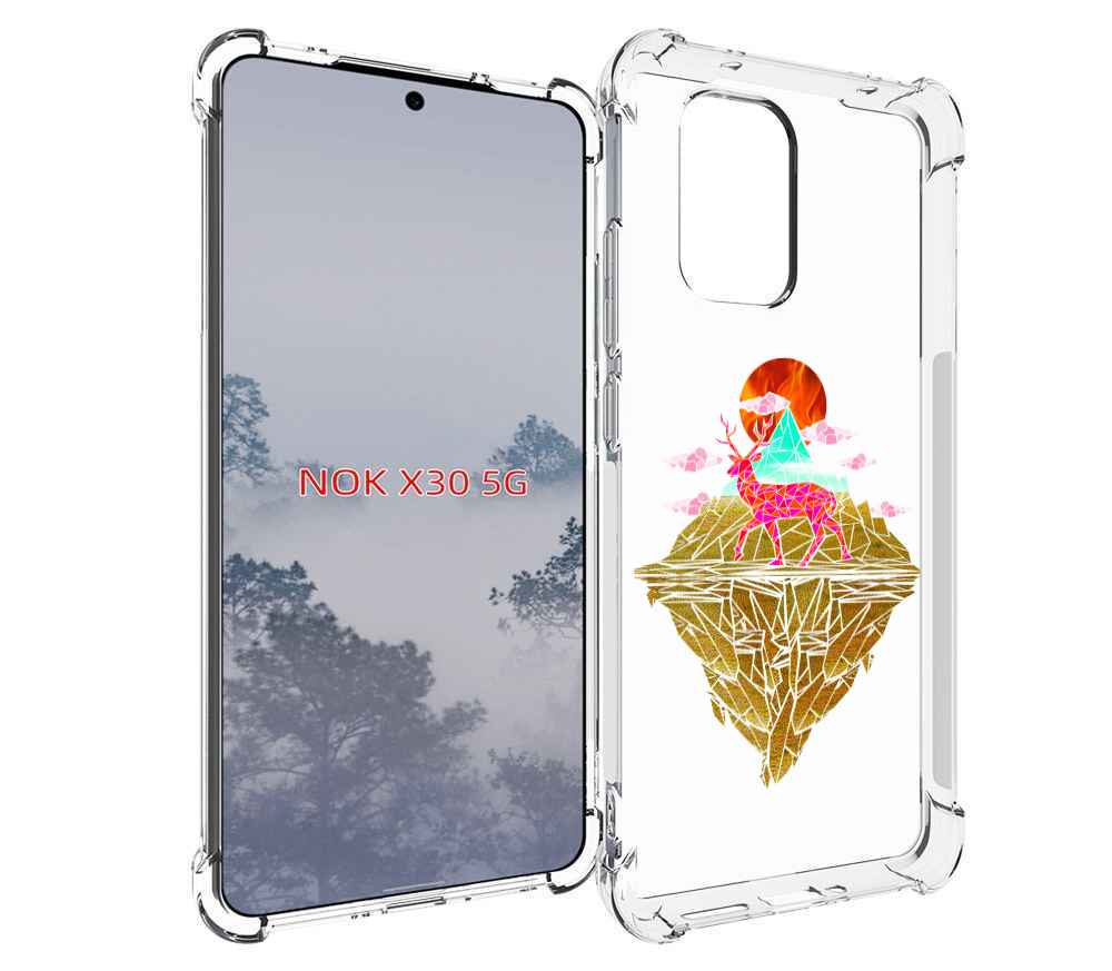 

Чехол MyPads розовый олень абстракция для Nokia X30 5G, Tocco