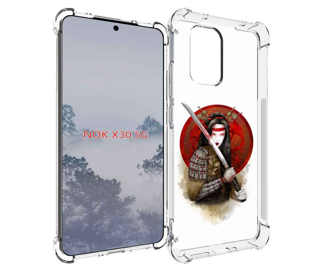 

Чехол MyPads рисованная девушка с катаной для Nokia X30 5G, Tocco