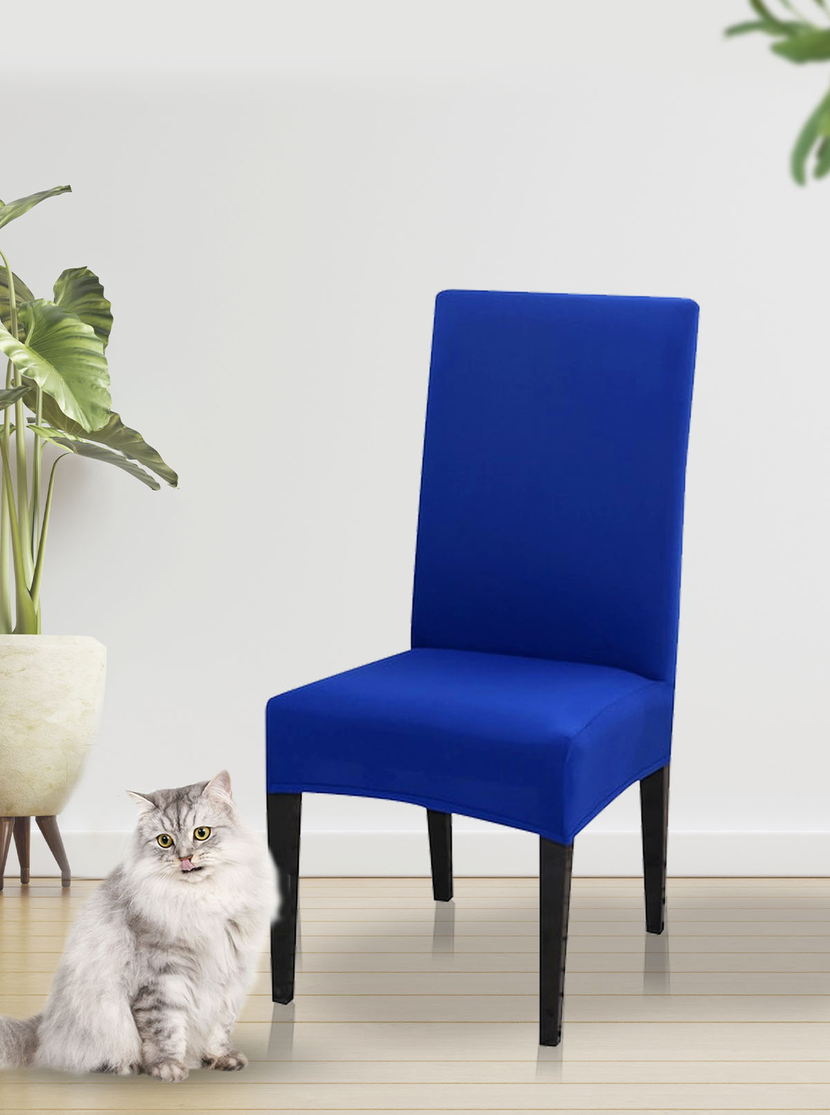 Чехол на стул LuxAlto Jersey синий 491₽