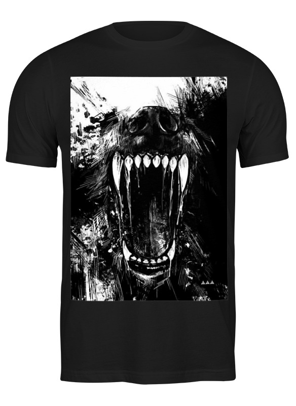 

Футболка унисекс Printio волк черная 2XL, Черный, волк
