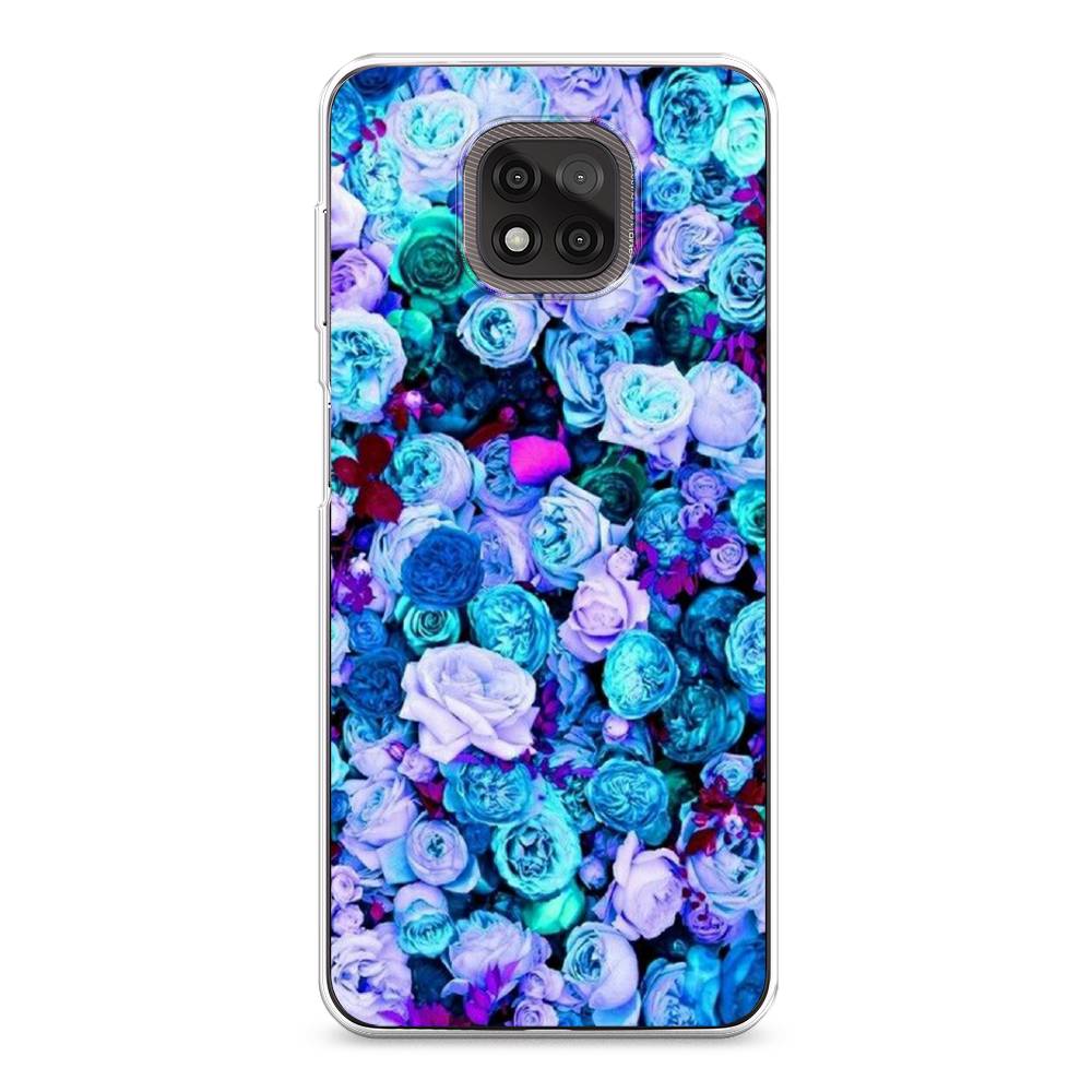 

Чехол на Motorola Moto G Power 2021 "Цветочный ковер", Фиолетовый, 242750-2