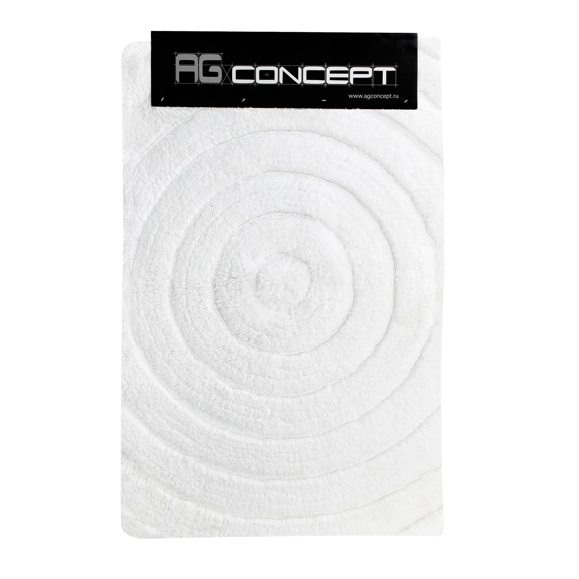 Коврик для ванны AG concept с кругами 60x90 см белый