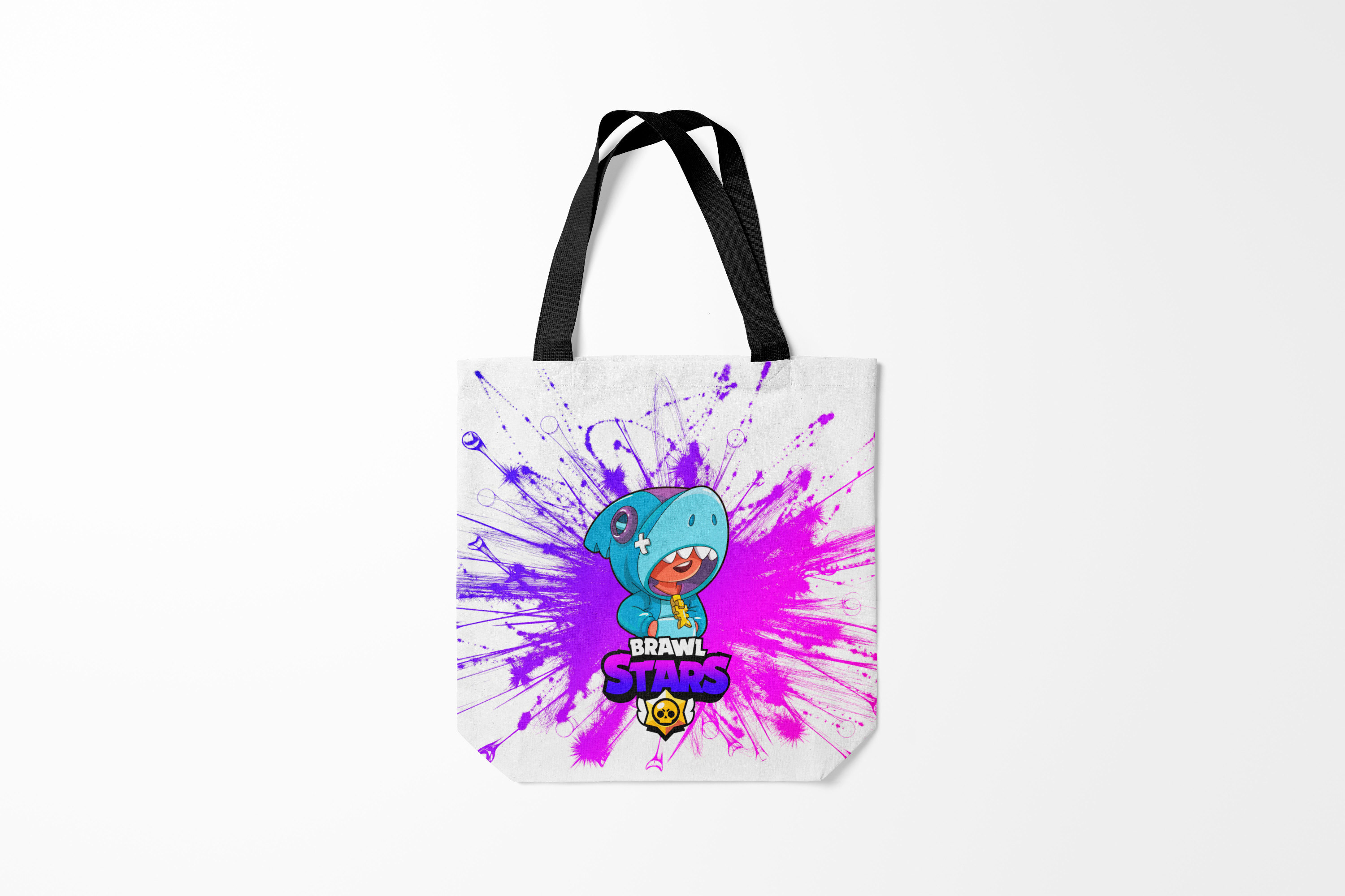 

Сумка шoппер унисекс Burnettie Brawl Stars leon shark., белый, Brawl Stars leon shark.