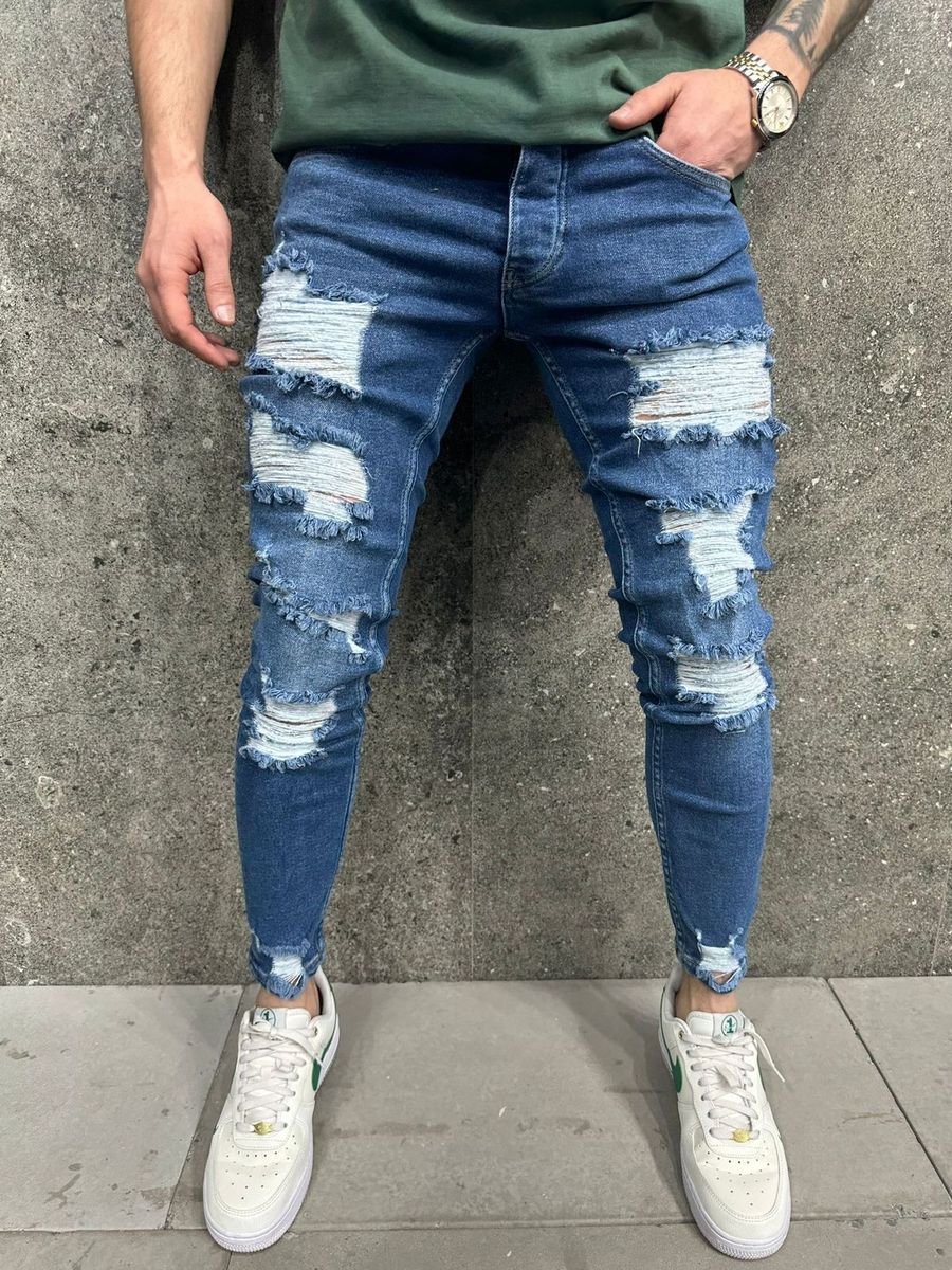 Джинсы мужские SKULL LOFT 8124-4 синие 29