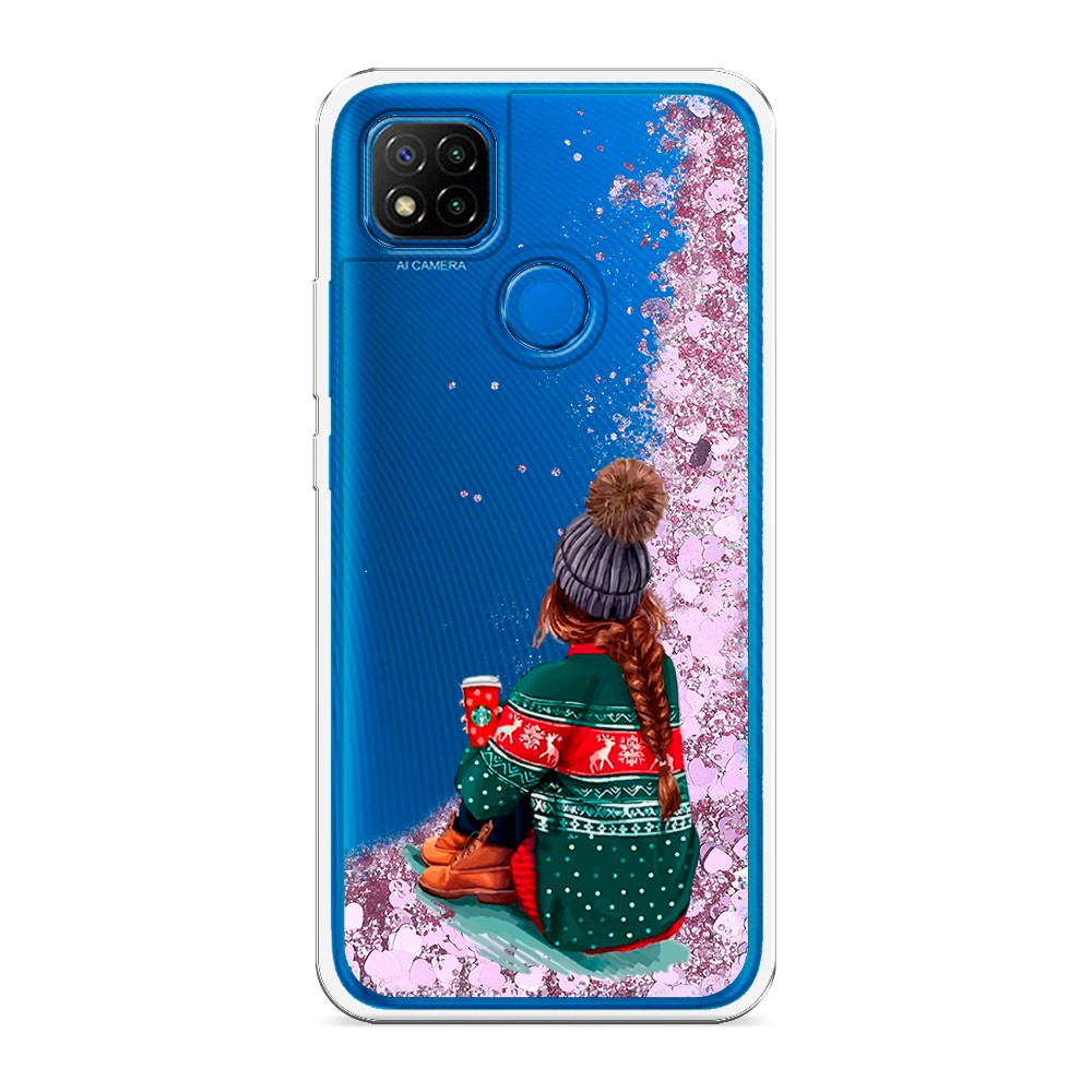 

Жидкий чехол с блестками "Winter dreams" на Xiaomi Redmi 9C