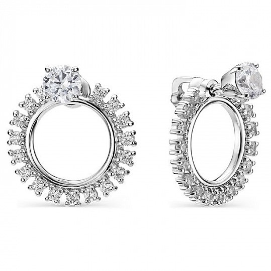 

Серьги-пусеты из серебра АЛЬКОР 02-0788, фианит, 02-0788