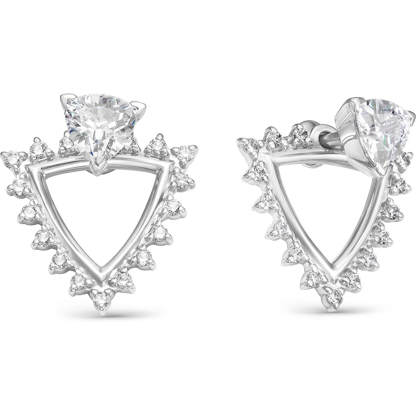 

Серьги женские из серебра АЛЬКОР 02-0786, фианит, 02-0786